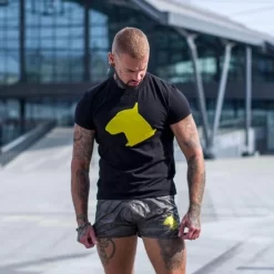 Short Militaire Pit Bull Logo Jaune
