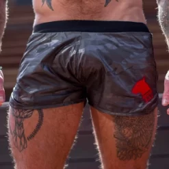 Short Militaire Pit Bull Logo Rouge