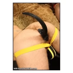 Square Peg Silicone Puppy Tail Noir -Magasin discount de jouets sexuels silicone puppy tail noir 5