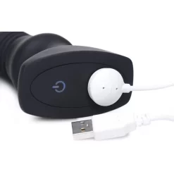 XR Brands Silicone Vibrating & Thrusting Plug Télécommandé -Magasin discount de jouets sexuels silicone vibrating thrusting plug telecommande 3