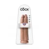 King Cock Two Cocks One Hole 11" 28cm Tan