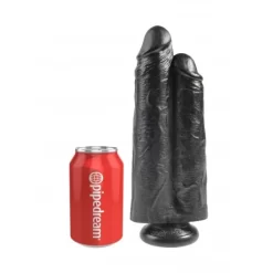 King Cock Two Cocks One Hole 9" 23cm Black -Magasin discount de jouets sexuels two cocks one hole 9 23cm black 2