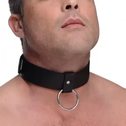 XR Brands Wide Leather Collar -Magasin discount de jouets sexuels wide leather collar 2