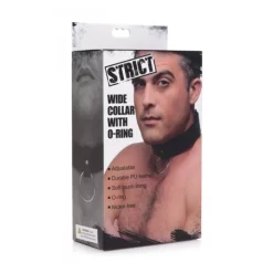 XR Brands Wide Leather Collar -Magasin discount de jouets sexuels wide leather collar 3