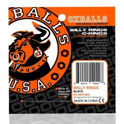 Oxballs WILLY RINGS Pack 3 Cockrings Bleus Extensibles -Magasin discount de jouets sexuels willy rings pack 3 cockrings bleus extensibles 4